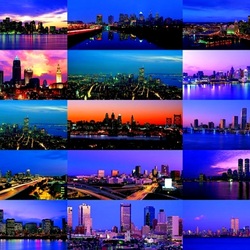 Jigsaw puzzle: Night city panoramas