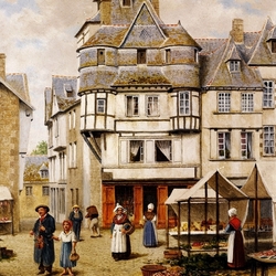 Jigsaw puzzle: Old house in the market square