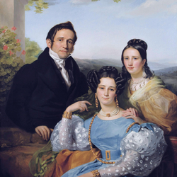 Jigsaw puzzle: Theodore Joseph Jaunet and his two daughters