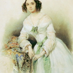 Jigsaw puzzle: Portrait of Princess O.A. Golitsina, nee Shcherbatova