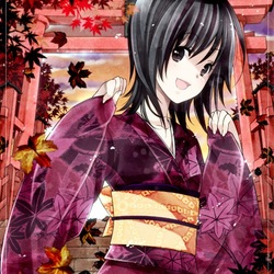 Jigsaw puzzle: Girl in kimono