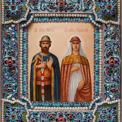 Jigsaw puzzle: Icon of Peter and Fevronia of Murom
