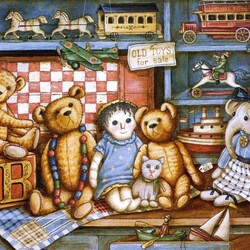 Jigsaw puzzle: Sale of toys