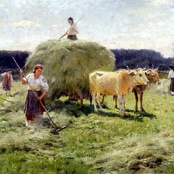 Jigsaw puzzle: Haymaking