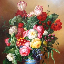 Jigsaw puzzle: Bouquet of flowers in a vase