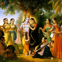 Jigsaw puzzle: Krishna and the girls