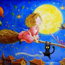 Jigsaw puzzle: Flight of the good witch