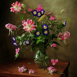Jigsaw puzzle: Bouquet with lilies