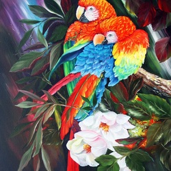 Jigsaw puzzle: Red and blue macaw or arakanga