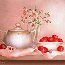 Jigsaw puzzle: Still life with raspberries