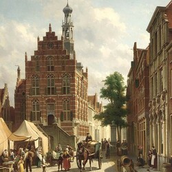 Jigsaw puzzle: Busy street in Culemborg