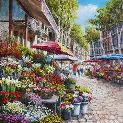 Jigsaw puzzle: Flower market in Paris
