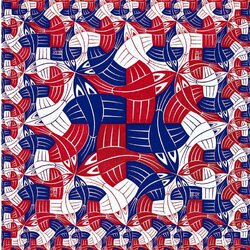 Jigsaw puzzle: The limit is a square. Escher Mosaics