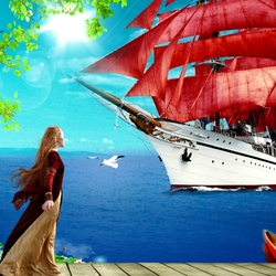 Jigsaw puzzle: Scarlet sail and Assol