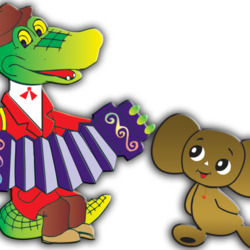 Jigsaw puzzle: Gena and Cheburashka