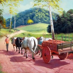 Jigsaw puzzle: Carriage on the road