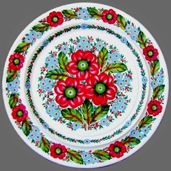 Jigsaw puzzle: Petrikov painting on plates