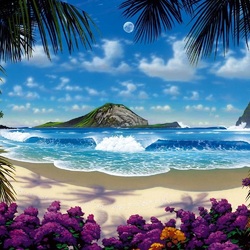 Jigsaw puzzle: Blooming beach
