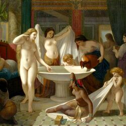 Jigsaw puzzle: Young women in the bath