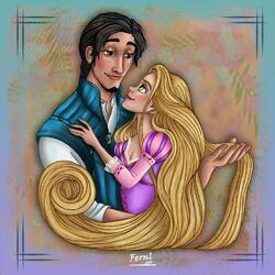 Jigsaw puzzle: Rapunzel and Flynn