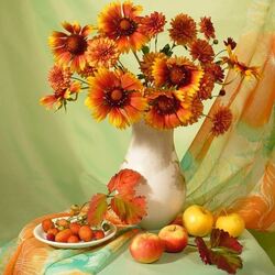 Jigsaw puzzle: Still life in sunny colors