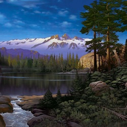 Jigsaw puzzle: Mountain river