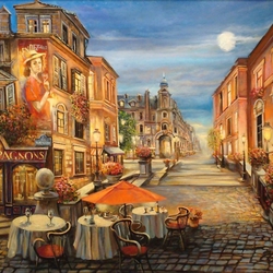 Jigsaw puzzle: Along the evening streets