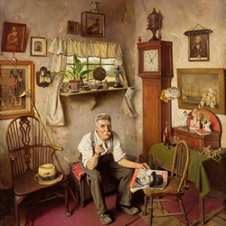 Jigsaw puzzle: Old man with pipe