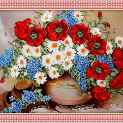 Jigsaw puzzle: Poppies and daisies