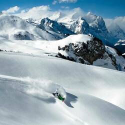 Jigsaw puzzle: Snow, mountains, snowboard