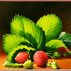 Jigsaw puzzle: Sprig of strawberries