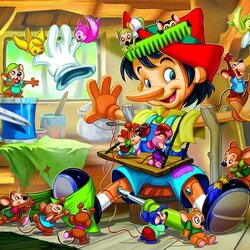 Jigsaw puzzle: Pinocchio with friends