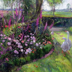 Jigsaw puzzle: Geese in the garden