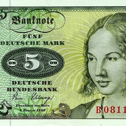 Jigsaw puzzle: Five German marks