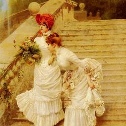 Jigsaw puzzle: Ladies on the stairs