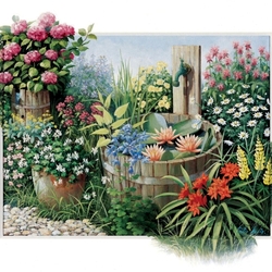 Jigsaw puzzle: Flowers in the garden