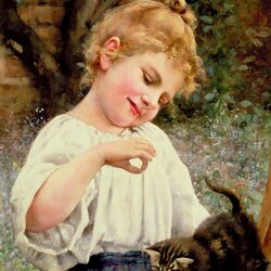 Jigsaw puzzle: Playing with a kitten