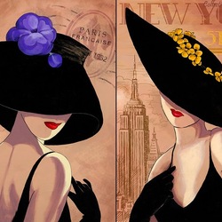 Jigsaw puzzle: Glamorous ladies in hats
