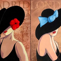Jigsaw puzzle: Glamorous ladies in hats