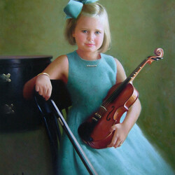 Jigsaw puzzle: Girl with a violin
