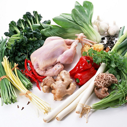 Jigsaw puzzle: Chicken with vegetables