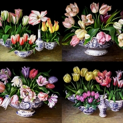 Jigsaw puzzle: Tulips in vases