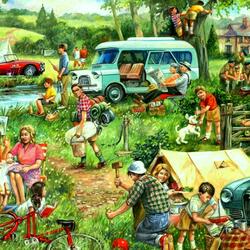 Jigsaw puzzle: Camping