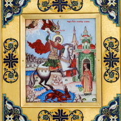 Jigsaw puzzle: Icon of St. George the Victorious