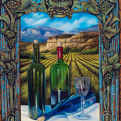 Jigsaw puzzle: Wine still life