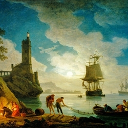 Jigsaw puzzle: Port by moonlight