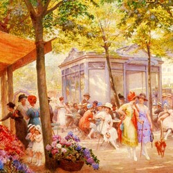 Jigsaw puzzle: Flower market in Boulogne