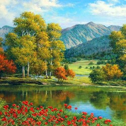 Jigsaw puzzle: Beautiful valley