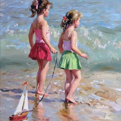 Jigsaw puzzle: Girls and the sea