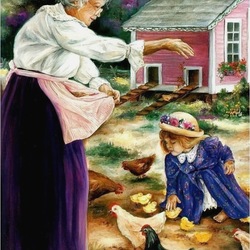 Jigsaw puzzle: Grandmother and granddaughter
